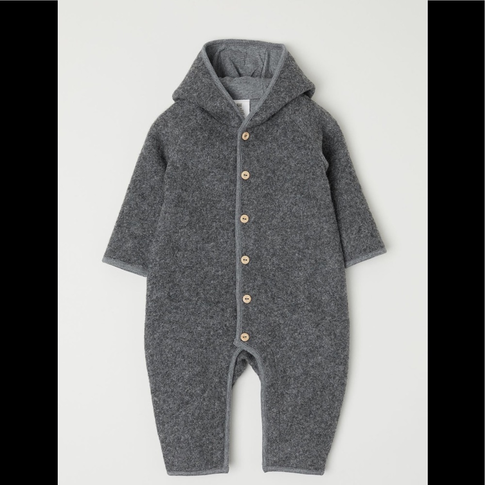 Wool blend overall for baby
